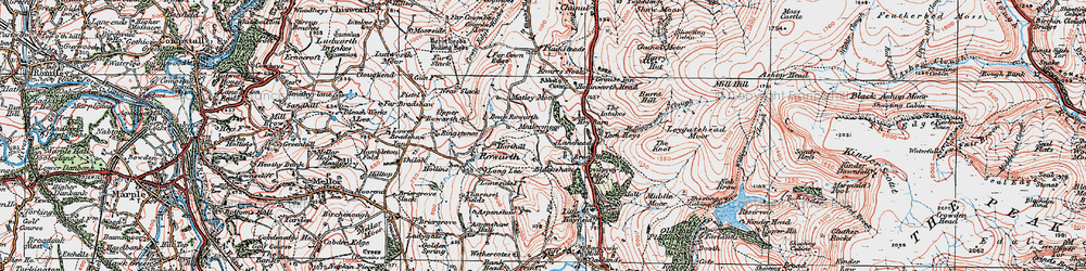 Old map of Brookhouses in 1923
