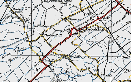 Old map of Brookland in 1921