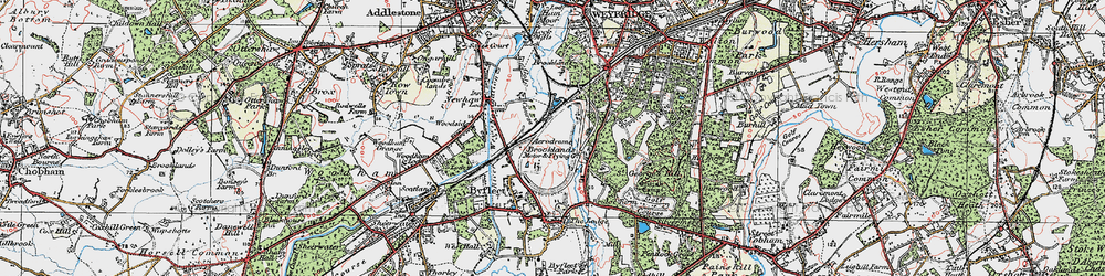 Old map of Brooklands in 1920
