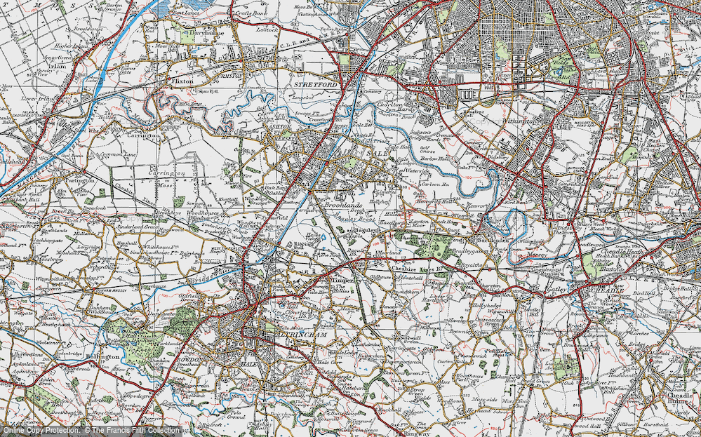 Old Map of Brooklands, 1923 in 1923