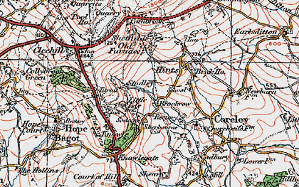 Old map of Studley in 1921