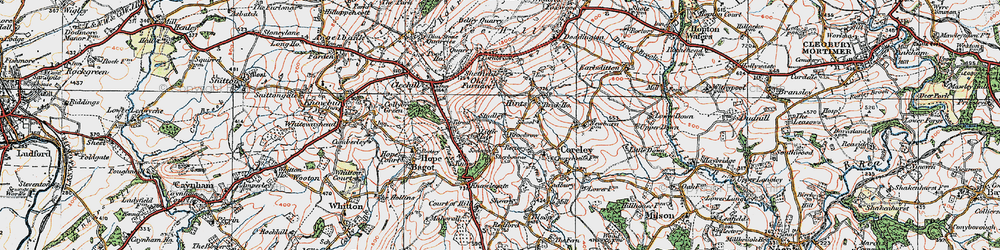 Old map of Brookrow in 1921