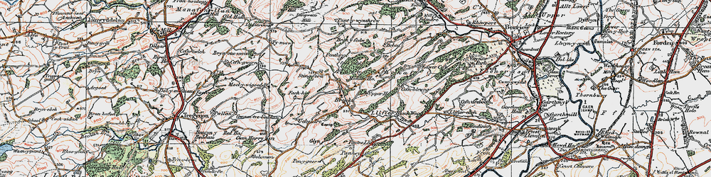 Old map of Brooks in 1921