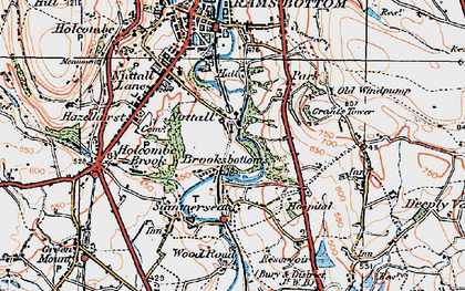 Old map of Brooksbottoms in 1924