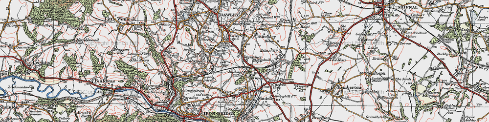 Old map of Brookside in 1921