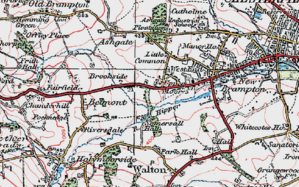 Old map of Brookside in 1923
