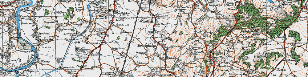 Old map of Brentlands in 1919