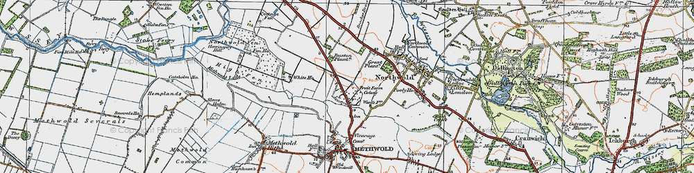Old map of Brookville in 1921