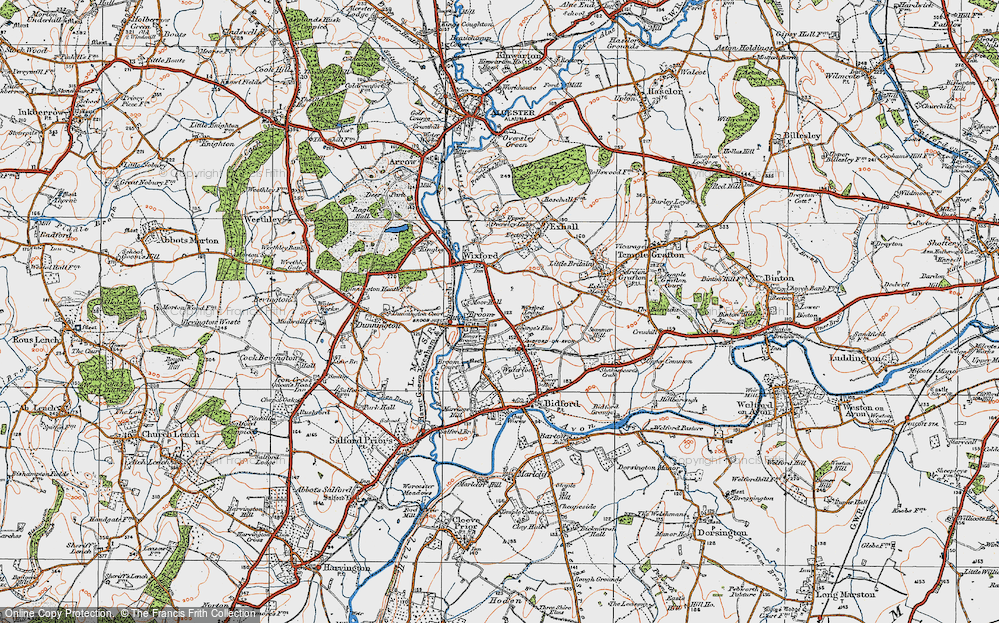 Old Map of Broom, 1919 in 1919
