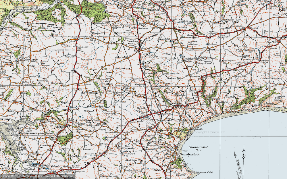 Old Map of Broom, 1922 in 1922