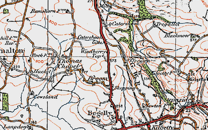 Old map of Broom in 1922