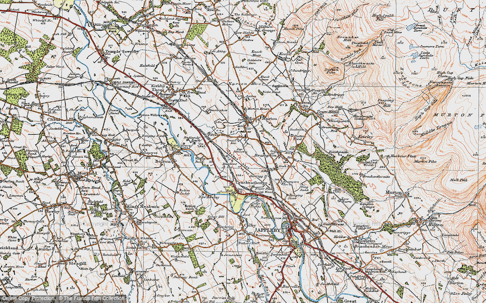 Old Map of Historic Map covering Broad Lea in 1925