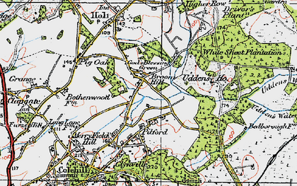 Old map of Broom Hill in 1919