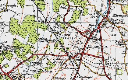 Old map of Broom Hill in 1920