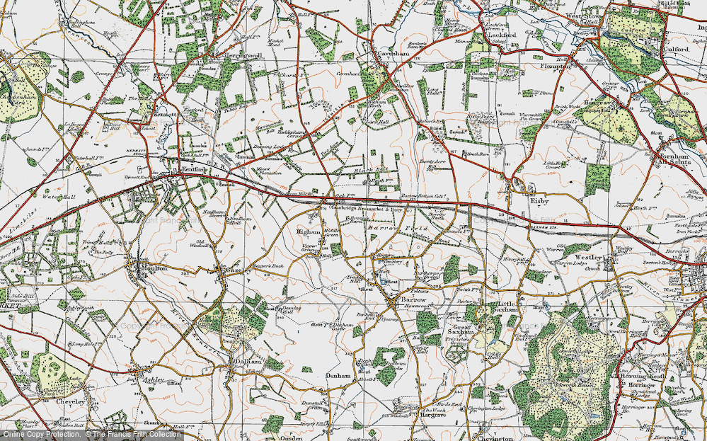 Old Map of Historic Map covering Black Belt in 1921