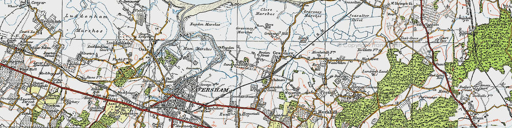 Old map of Broom Street in 1921