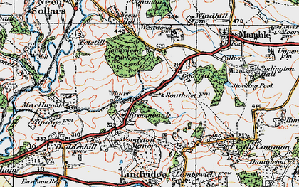 Old map of Broombank in 1920