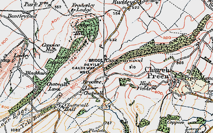 Old map of Birch Coppice in 1921