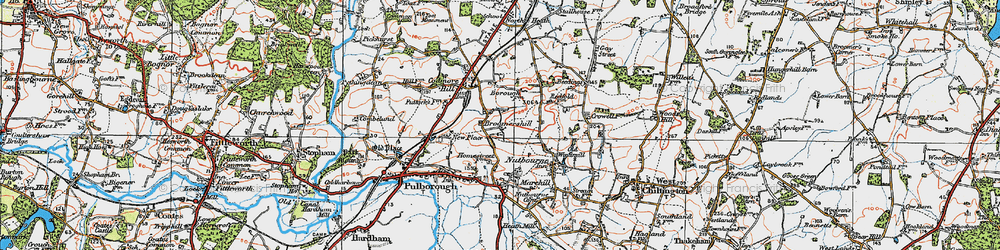 Old map of Broomershill in 1920