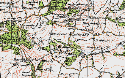 Old map of Broomfield Hill in 1919