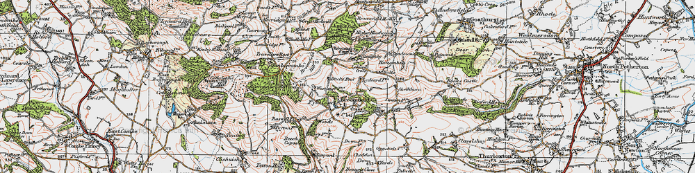 Old map of Broomfield Hill in 1919