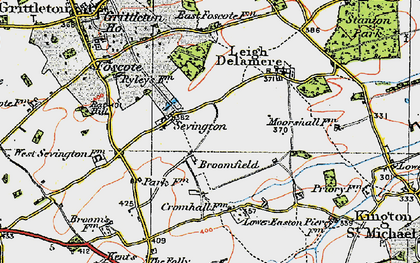 Old map of Broomfield in 1919