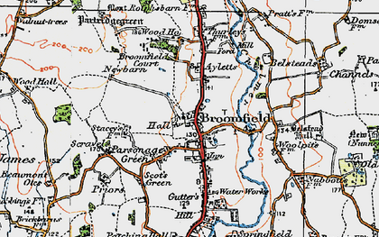 Old map of Belstead Hall in 1919