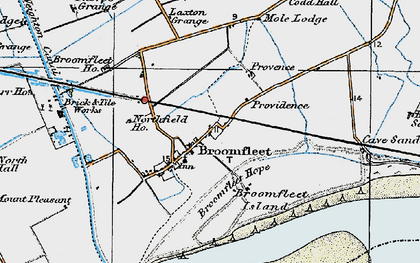 Old map of Broomfleet Hope in 1924