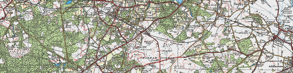 Old map of Broomhall in 1920