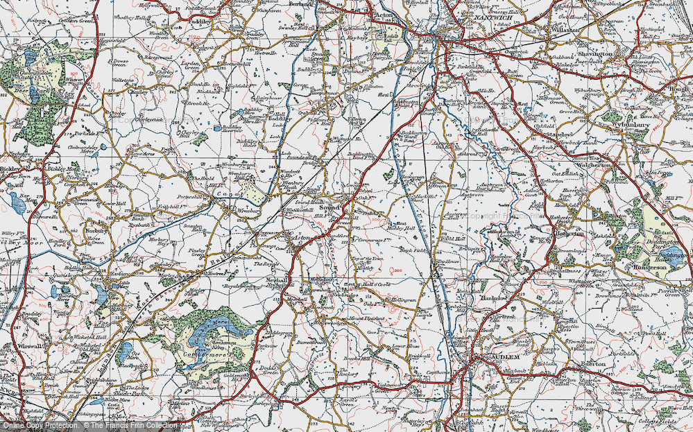 Old Map of Broomhall, 1921 in 1921