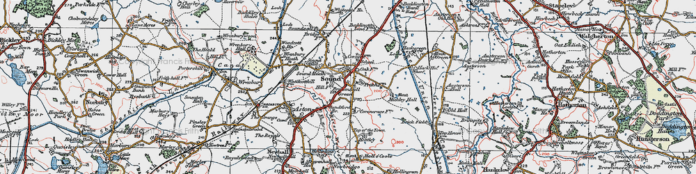 Old map of Broomhall in 1921