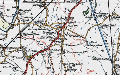 Old map of Broomhall Green in 1921