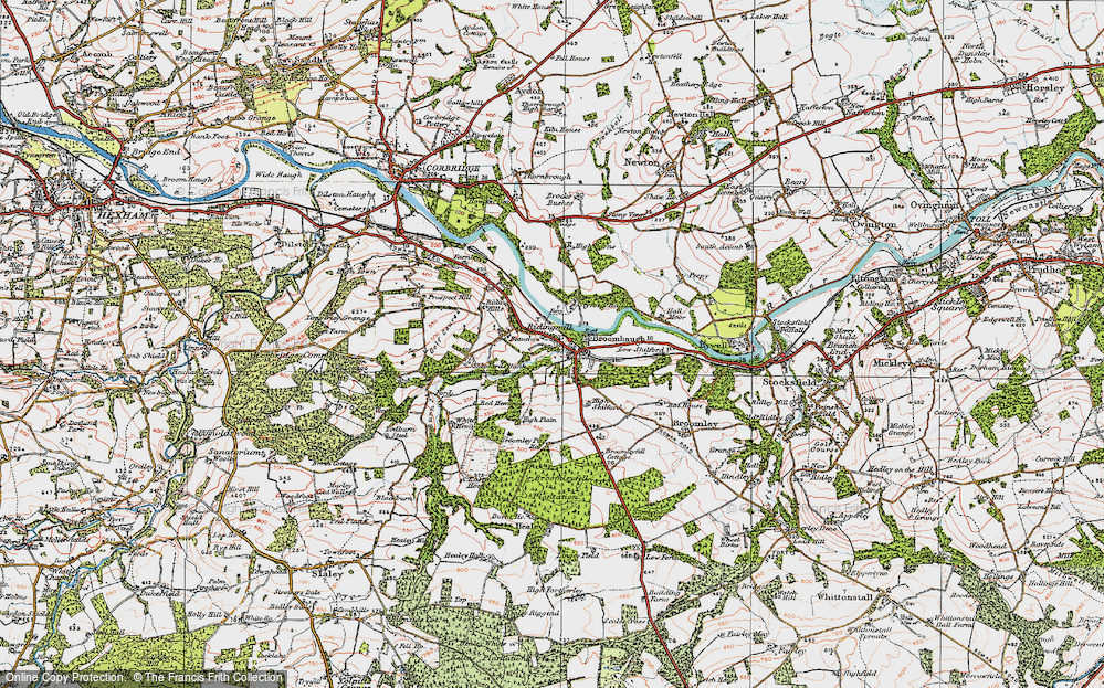 Old Map of Broomhaugh, 1925 in 1925