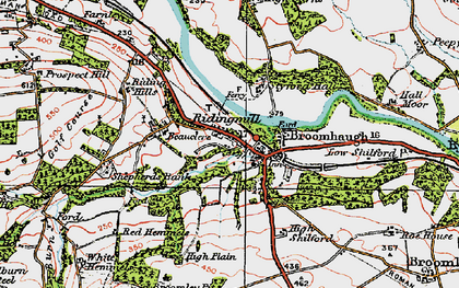 Old map of Broomhaugh in 1925