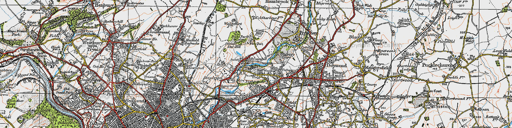 Old map of Broomhill in 1919