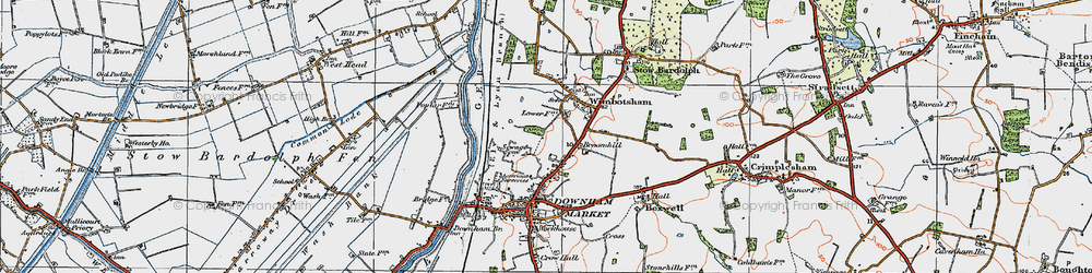 Old map of Broomhill in 1922