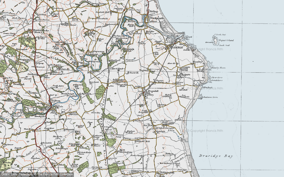 Old Map of Broomhill, 1925 in 1925