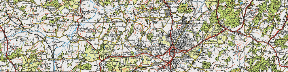Old map of Broomhill Bank in 1920