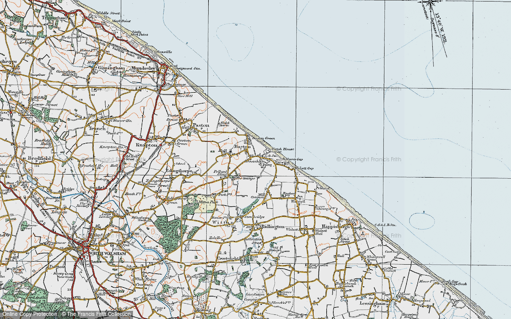 Old Map of Broomholm, 1922 in 1922