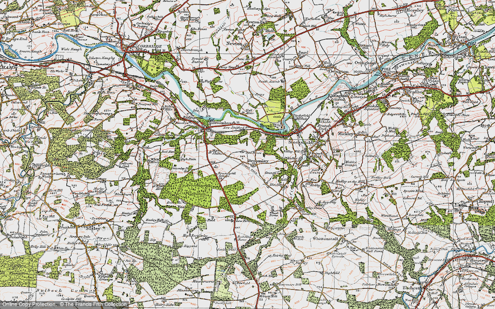 Old Map of Broomley, 1925 in 1925