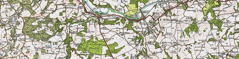Old map of Broomley in 1925