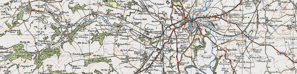 Old map of Aldin Grange in 1925