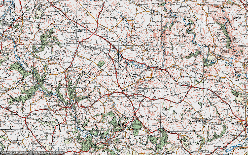 Old Map of Broomyshaw, 1921 in 1921