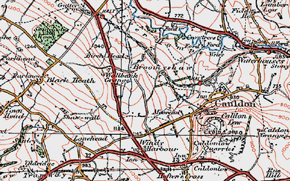 Old map of Broomyshaw in 1921