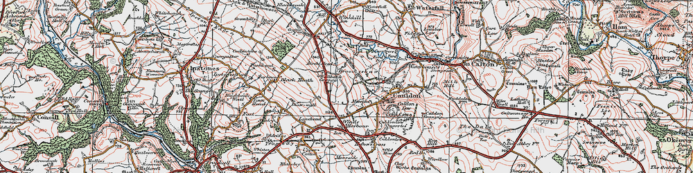 Old map of Broomyshaw in 1921