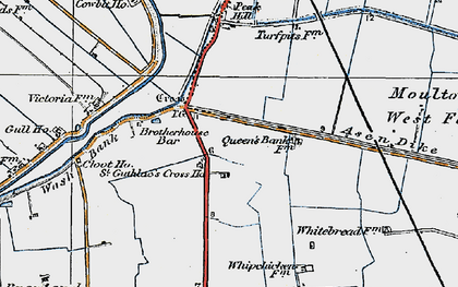 Old map of Brotherhouse Bar in 1922