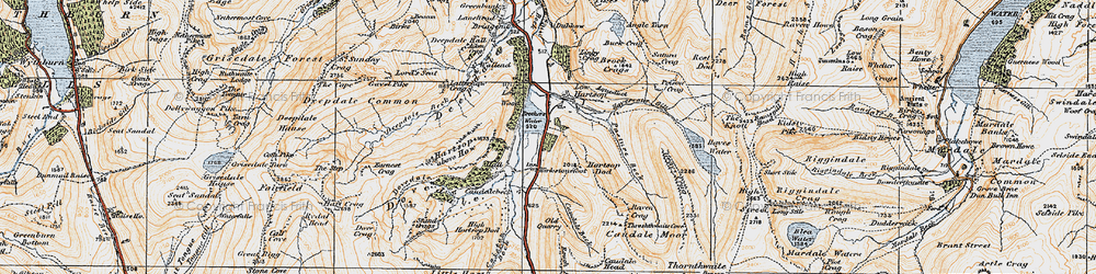 Old map of Deepdale in 1925