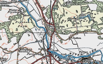 Old map of Brotherton in 1925