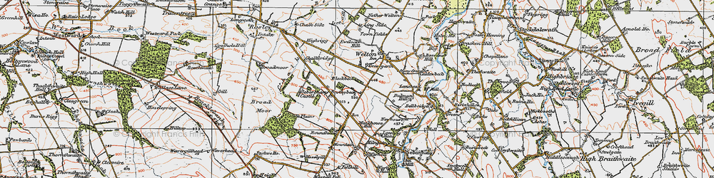 Old map of Bulman Hill in 1925