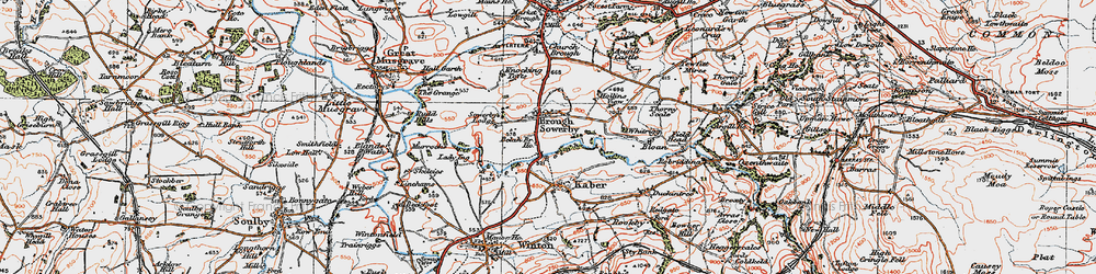 Old map of Brough Sowerby in 1925